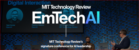 EMTechAI conference graphic